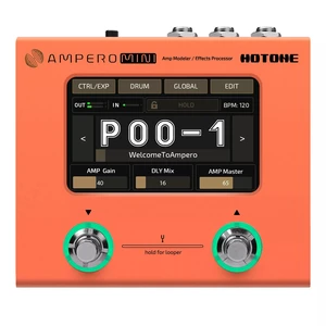 Hotone Ampero Mini (Orange) MP-50 Amp Modeler & Effects Processor Hotone Ampero Mini (Orange) MP-50 Amp Modeler & Effects Processor