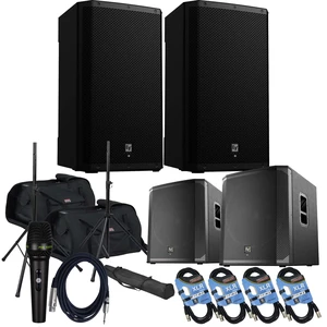 (2) Electro-Voice ZLX-15P-G2 15 1000W Powered Speaker, (2) Gator Tote-15 Bags, (2) EV ELX200-18SP, PSG AUDIO C350, (2) Speaker Stands, (4) XLR Cables Bundle (2) Electro-Voice ZLX-15P-G2 15 1000W Powered Speaker, (2) Gator Tote-15 Bags, (2) EV ELX200-18SP, PSG AUDIO C350, (2) Speaker Stands, (4) XLR Cables Bundle