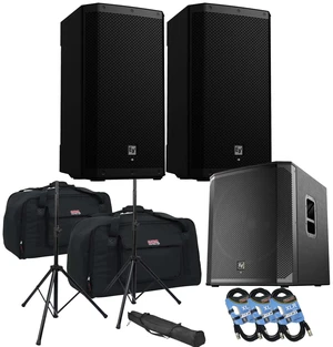 (2) Electro-Voice ZLX-12P-G2 12 1000W Powered Speaker, (2) Gator Tote-12 Bags, EV ELX200-18SP, (2) Speaker Stands, (3) XLR Cables Bundle (2) Electro-Voice ZLX-12P-G2 12 1000W Powered Speaker, (2) Gator Tote-12 Bags, EV ELX200-18SP, (2) Speaker Stands, (3) XLR Cables Bundle