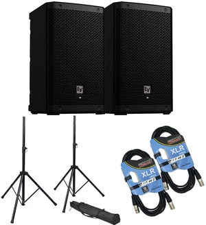 (2) Electro-Voice ZLX-8P-G2 8 1000W Powered Speaker, (2) Speaker Stands, (2) XLR Cables Bundle (2) Electro-Voice ZLX-8P-G2 8 1000W Powered Speaker, (2) Speaker Stands, (2) XLR Cables Bundle