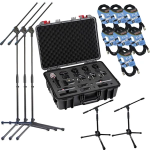 sE Electronics V Pack Arena Drum Microphone Kit, (3) Mic Stands, (2) Low Profile Mic Stand, (7) XLR Cables Bundle sE Electronics V Pack Arena Drum Microphone Kit, (3) Mic Stands, (2) Low Profile Mic Stand, (7) XLR Cables Bundle