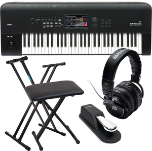 Korg Nautilus 61 AT Synthesizer Workstation with Aftertouch, Keyboard Stand, Bench, Sustain Pedal, Presonus HD9 Bundle Korg Nautilus 61 AT Synthesizer Workstation with Aftertouch, Keyboard Stand, Bench, Sustain Pedal, Presonus HD9 Bundle