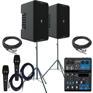 (2) Mackie ShowBox All-in-one Battery Speaker, PSG AUDIO AM-06, (2) PSG AUDIO C350, (2) Speaker Stands, (2) XLR to 1/4 Bundle (2) Mackie ShowBox All-in-one Battery Speaker, PSG AUDIO AM-06, (2) PSG AUDIO C350, (2) Speaker Stands, (2) XLR to 1/4 Bundle