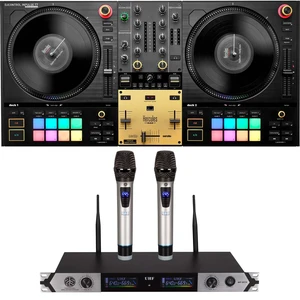 Hercules DJControl Inpulse T7 Premium DJ Controller, PSG AUDIO MP-0919 Dual Wireless Mic Bundle Hercules DJControl Inpulse T7 Premium DJ Controller, PSG AUDIO MP-0919 Dual Wireless Mic Bundle