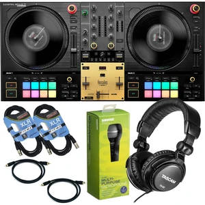 Hercules DJControl Inpulse T7 Premium DJ Controller, Tascam TH02, (2) XLR Cables, Shure SV100, RCA Cables Bundle Hercules DJControl Inpulse T7 Premium DJ Controller, Tascam TH02, (2) XLR Cables, Shure SV100, RCA Cables Bundle