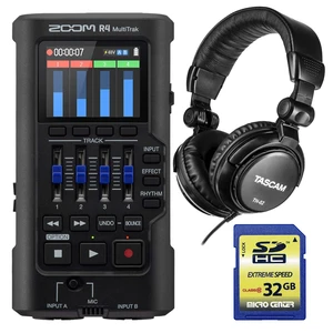 Zoom R4 MultiTrak SD Recorder, Tascam TH02, 32GB SD Card Bundle Zoom R4 MultiTrak SD Recorder, Tascam TH02, 32GB SD Card Bundle