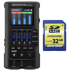 Zoom R4 MultiTrak SD Recorder, 32GB SD Card Bundle Zoom R4 MultiTrak SD Recorder, 32GB SD Card Bundle