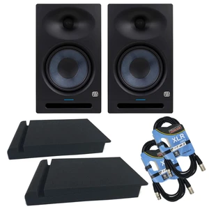 (2) PreSonus Eris Studio 8 8-inch Powered Studio Monitor, Foam Pad, (2) XLR Cables Bundle (2) PreSonus Eris Studio 8 8-inch Powered Studio Monitor, Foam Pad, (2) XLR Cables Bundle
