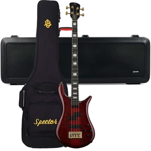 Spector Euro 4 LT Bass Guitar - Red Fade Gloss, Spector NS Molded Flight Case ATA Bundle Spector Euro 4 LT Bass Guitar - Red Fade Gloss, Spector NS Molded Flight Case ATA Bundle