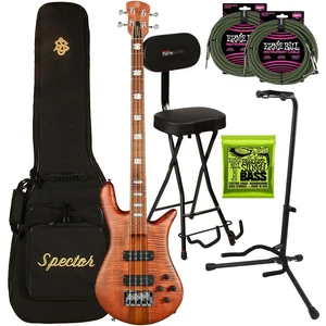 Spector Euro 4 RST Bass Guitar Sienna Stain, Gator GFW-GTR-SEAT, Stand, (2) Ernie Ball 2832, Ernie Ball P06077 Bundle Spector Euro 4 RST Bass Guitar Sienna Stain, Gator GFW-GTR-SEAT, Stand, (2) Ernie Ball 2832, Ernie Ball P06077 Bundle