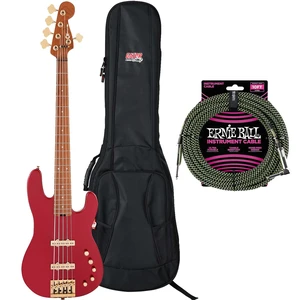 Charvel Pro-Mod San Dimas Bass JJ V, Candy Apple, Gator 4G Bass Gig Bag, Ernie Ball P06077 Bundle Charvel Pro-Mod San Dimas Bass JJ V, Candy Apple, Gator 4G Bass Gig Bag, Ernie Ball P06077 Bundle