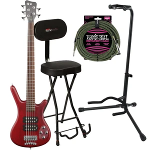 Warwick Rockbass Corvette $$ 5-String Bass, Burgundy Red Transparent Satin, Gator GFW-GTR-SEAT, Stand, Ernie Ball P06077 Bundle Warwick Rockbass Corvette $$ 5-String Bass, Burgundy Red Transparent Satin, Gator GFW-GTR-SEAT, Stand, Ernie Ball P06077 Bundle