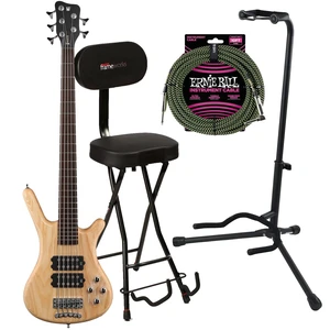 Warwick Rockbass Corvette $$ 5-String Bass, Natural Transparent Satin, Gator GFW-GTR-SEAT, Stand, Ernie Ball P06077 Bundle Warwick Rockbass Corvette $$ 5-String Bass, Natural Transparent Satin, Gator GFW-GTR-SEAT, Stand, Ernie Ball P06077 Bundle
