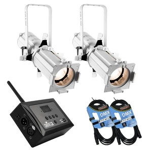 (2) CHAUVET DJ EVE E-50Z 50W LED Ellipsoidal (White), Chauvet DJ D-Fi Hub, (2) DMX Cables Bundle (2) CHAUVET DJ EVE E-50Z 50W LED Ellipsoidal (White), Chauvet DJ D-Fi Hub, (2) DMX Cables Bundle