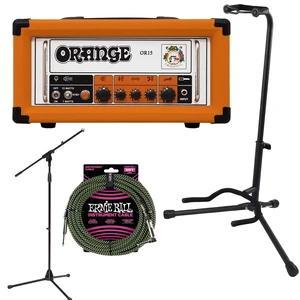 Orange OR15H 15W Tube Head (Orange), Guitar Stand, Mic Stand, Ernie Ball P06077 Bundle Orange OR15H 15W Tube Head (Orange), Guitar Stand, Mic Stand, Ernie Ball P06077 Bundle