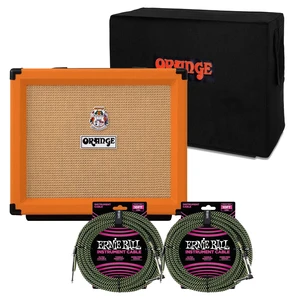 Orange Rocker 15 1×10 15W Tube Amp (Orange), Orange Cover, (2) Ernie Ball P06077 Bundle Orange Rocker 15 1×10 15W Tube Amp (Orange), Orange Cover, (2) Ernie Ball P06077 Bundle