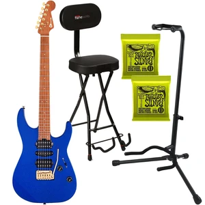Charvel Pro-Mod DK24 HSH EG, Mystic Blue, GFW-GTR-SEAT, Stand, (2) Ernie Ball 2221 Bundle Charvel Pro-Mod DK24 HSH EG, Mystic Blue, GFW-GTR-SEAT, Stand, (2) Ernie Ball 2221 Bundle