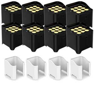 (8) Chauvet DJ Freedom Par Q9, PAR9 White Sleeve Set of 4 Bundle (8) Chauvet DJ Freedom Par Q9, PAR9 White Sleeve Set of 4 Bundle
