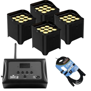 (4) Chauvet DJ Freedom Par Q9, Chauvet DJ D-Fi Hub, DMX Cable Bundle (4) Chauvet DJ Freedom Par Q9, Chauvet DJ D-Fi Hub, DMX Cable Bundle