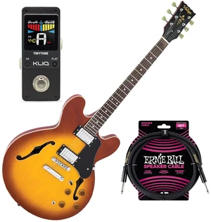Vintage VSA500HB ReIssued Semi AG, Honeyburst, KLIQ TinyTune, ErnieBall Cable Bundle Vintage VSA500HB ReIssued Semi AG, Honeyburst, KLIQ TinyTune, ErnieBall Cable Bundle