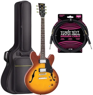 Vintage VSA500HB ReIssued Semi AG, Honeyburst, CAHAYA Bag, ErnieBall Cable Bundle Vintage VSA500HB ReIssued Semi AG, Honeyburst, CAHAYA Bag, ErnieBall Cable Bundle