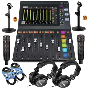 Mackie DLZ Creator 12-channel Digital Mixer, (2) EV RE320 Mic, (2) XLR Cables, (2) Tascam TH02, (2) Mic Desk Stand Bundle Mackie DLZ Creator 12-channel Digital Mixer, (2) EV RE320 Mic, (2) XLR Cables, (2) Tascam TH02, (2) Mic Desk Stand Bundle
