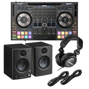 Reloop Mixon 8 Pro 4-channel DJ Controller, Presonus Eris3.5, Tascam TH02, (2) 1/4 Cable Bundle Reloop Mixon 8 Pro 4-channel DJ Controller, Presonus Eris3.5, Tascam TH02, (2) 1/4 Cable Bundle