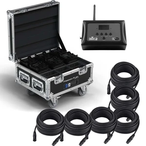 Chauvet DJ Freedom Flex H9 IP X6 Wash Lights with Rolling Case, Chauvet DJ D-Fi Hub, (6) DMX Cables 50ft Bundle Chauvet DJ Freedom Flex H9 IP X6 Wash Lights with Rolling Case, Chauvet DJ D-Fi Hub, (6) DMX Cables 50ft Bundle