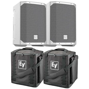 (2) Electro-Voice Everse 8 Battery Speaker (White), (2) Electro-Voice Padded Tote Bundle (2) Electro-Voice Everse 8 Battery Speaker (White), (2) Electro-Voice Padded Tote Bundle