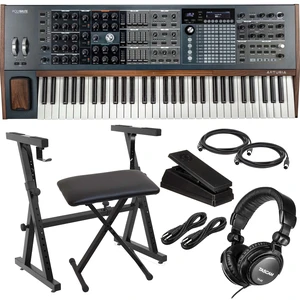 Arturia PolyBrute 6-Voice Analog Synthesizer, Heavy Duty Stand and Bench, Moog EP-3, (2)1/4 Cables, (2)Midi Cables, Tascam TH02 Bundle Arturia PolyBrute 6-Voice Analog Synthesizer, Heavy Duty Stand and Bench, Moog EP-3, (2)1/4 Cables, (2)Midi Cables, Tascam TH02 Bundle