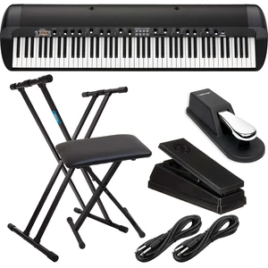 Korg SV-2 88-Key Vintage Piano, Moog EP-3, Sustain Pedal, Keyboard Stand and Bench, (2) 1/4 Cables Bundle Korg SV-2 88-Key Vintage Piano, Moog EP-3, Sustain Pedal, Keyboard Stand and Bench, (2) 1/4 Cables Bundle