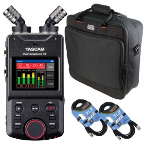 TASCAM Portacapture X6 32-bit 6-Channel Recorder, Gator G-MIX1515, (2) XLR Cables Bundle TASCAM Portacapture X6 32-bit 6-Channel Recorder, Gator G-MIX1515, (2) XLR Cables Bundle