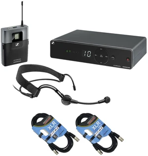 Sennheiser XSW 1-ME3 Wireless Headworn Microphone System, (2) XLR Cables Bundle Sennheiser XSW 1-ME3 Wireless Headworn Microphone System, (2) XLR Cables Bundle