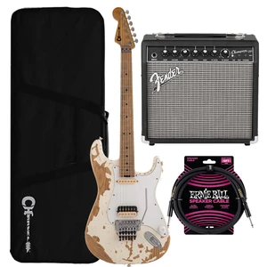 Charvel Henrik Danhage LE Signature Pro-Mod So-Cal Style 1, White Relic, Fender Champion 20 Amp, ErnieBall Cable Bundle Charvel Henrik Danhage LE Signature Pro-Mod So-Cal Style 1, White Relic, Fender Champion 20 Amp, ErnieBall Cable Bundle