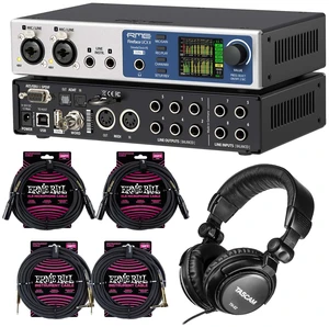 RME Fireface UCX II 40-channel USB Interface, (2) ErnieBall XLR, (2) ErnieBall 1/4, Tascam TH02 Bundle RME Fireface UCX II 40-channel USB Interface, (2) ErnieBall XLR, (2) ErnieBall 1/4, Tascam TH02 Bundle