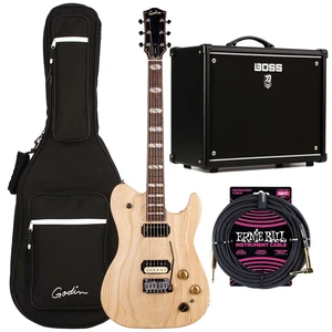Godin (051489) Radium-X Electric Guitar, Natural, Boss Katana-50 MkII, ErnieBall 1/4 Cable Bundle Godin (051489) Radium-X Electric Guitar, Natural, Boss Katana-50 MkII, ErnieBall 1/4 Cable Bundle