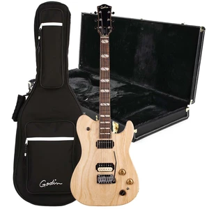Godin (051489) Radium-X Electric Guitar, Natural, Godin v1091 Hardshell Case Bundle Godin (051489) Radium-X Electric Guitar, Natural, Godin v1091 Hardshell Case Bundle