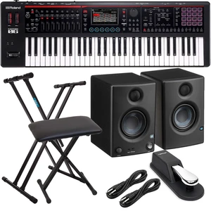Roland Fantom-06 61-Key Keyboard, Keyboard Stand, Bench, Sustain Pedal, Presonus Eris 3.5, (2) 1/4 Cable Bundle Roland Fantom-06 61-Key Keyboard, Keyboard Stand, Bench, Sustain Pedal, Presonus Eris 3.5, (2) 1/4 Cable Bundle