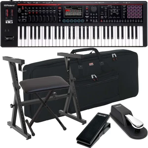 Roland Fantom-06 61-Key Keyboard, Stand, Bench, Sustain, Expression Pedal, Gator GKB-61 Bag Bundle Roland Fantom-06 61-Key Keyboard, Stand, Bench, Sustain, Expression Pedal, Gator GKB-61 Bag Bundle