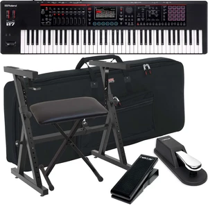 Roland Fantom-07 76-Key Keyboard, Stand, Bench, Sustain, Expression Pedal, Gator GKB-76 Bag Bundle Roland Fantom-07 76-Key Keyboard, Stand, Bench, Sustain, Expression Pedal, Gator GKB-76 Bag Bundle