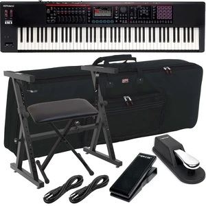 Roland FANTOM-08 Keyboard, Stand, Bench, Sustain, Expression Pedal, Gator GKB-88 Bag, (2) 1/4 Cables Bundle Roland FANTOM-08 Keyboard, Stand, Bench, Sustain, Expression Pedal, Gator GKB-88 Bag, (2) 1/4 Cables Bundle