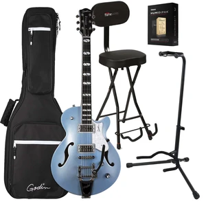 Godin 051595 Montreal Premiere Semi-hollow, Imperial Blue, Gator GFW-GTR-Seat, Stand, D'Addario Humidipak Bundle Godin 051595 Montreal Premiere Semi-hollow, Imperial Blue, Gator GFW-GTR-Seat, Stand, D'Addario Humidipak Bundle