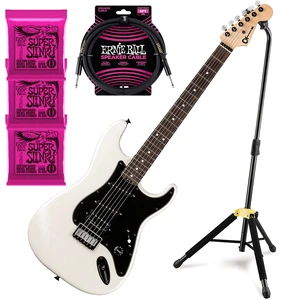 Charvel Jake E. Lee Signature Pro-Mod, Pearl White, (3) Ernie Ball 2223, Hercules GS414B, Ernieball Cable Bundle Charvel Jake E. Lee Signature Pro-Mod, Pearl White, (3) Ernie Ball 2223, Hercules GS414B, Ernieball Cable Bundle