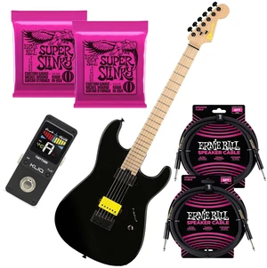 Charvel San Dimas Style 1 SL Sig Electric Guitar, Black, (3) ErnieBall 2223, (2) ErnieBall Cable, KLIQ TinyTune Bundle Charvel San Dimas Style 1 SL Sig Electric Guitar, Black, (3) ErnieBall 2223, (2) ErnieBall Cable, KLIQ TinyTune Bundle