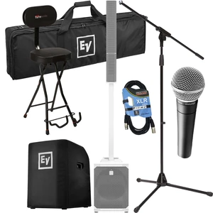Electro-Voice Evolve 50M Powered Speaker - White (Top Cover Included), Guitar GFW-GTR-SEAT, EVOLVE50-SUBCVR, Mic Stand, SM58 Mic, XLR Cable Bundle Electro-Voice Evolve 50M Powered Speaker - White (Top Cover Included), Guitar GFW-GTR-SEAT, EVOLVE50-SUBCVR, Mic Stand, SM58 Mic, XLR Cable Bundle