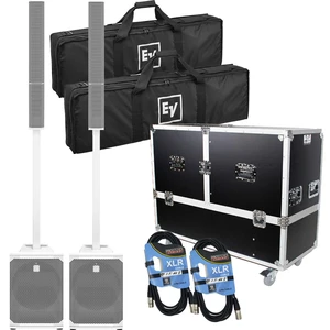 (2) Electro-Voice Evolve 50M Powered Speaker - White (Top Cover Included), ProX X-EV-EVOLVE50X2W, (2) XLR Cables Bundle (2) Electro-Voice Evolve 50M Powered Speaker - White (Top Cover Included), ProX X-EV-EVOLVE50X2W, (2) XLR Cables Bundle