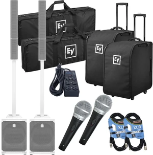 (2) Electro-Voice Evolve 50M Powered Speaker - White (Top Cover Included), (2) EV Rolling Case, (2) PG48 Mic, (2) XLR Cables, Furman (SS6B) Bundle (2) Electro-Voice Evolve 50M Powered Speaker - White (Top Cover Included), (2) EV Rolling Case, (2) PG48 Mic, (2) XLR Cables, Furman (SS6B) Bundle