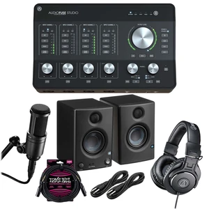 Arturia AudioFuse Studio Audio Interface, AT2020, ATH-M30X, ErnieBall XLR, Presonus Eris3.5, (2) 1/4 Cables Bundle Arturia AudioFuse Studio Audio Interface, AT2020, ATH-M30X, ErnieBall XLR, Presonus Eris3.5, (2) 1/4 Cables Bundle