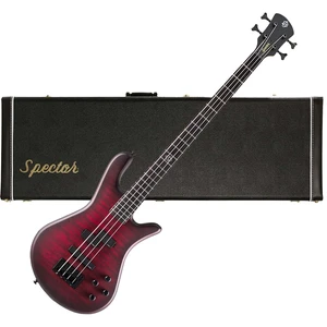 Spector NS Pulse II 4 Bass Guitar - Black Cherry Matte, Spector NS Hardshell Case Bundle Spector NS Pulse II 4 Bass Guitar - Black Cherry Matte, Spector NS Hardshell Case Bundle