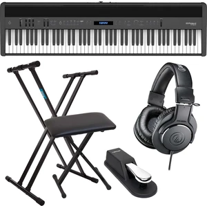 Roland FP-60X Portable Digital Piano (Black), Keyboard Stand, Bench,Sustain Pedal, ATH-M20X Bundle Roland FP-60X Portable Digital Piano (Black), Keyboard Stand, Bench,Sustain Pedal, ATH-M20X Bundle